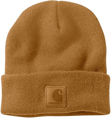 Carhartt mens Knit Cuffed Beanie Hat, Tidal/Blue Spruce Marl, One Size US at Amazon Men’s Clothing store
