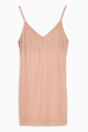 Pastel Pink Beaded Slip Dress | Topshop