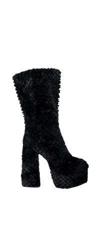 black fur boot