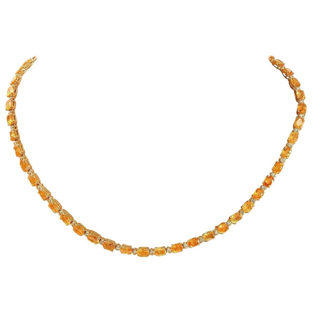 Orange Diamond Necklace