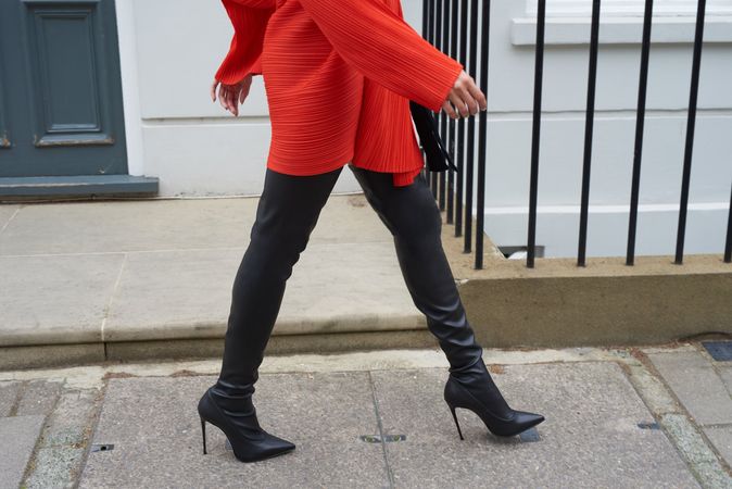 Le Silla Eva Black Leather Over the Knee Stretch Boot