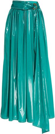 Sies Marjan Amalia Pleated Coated-Jersey Skirt Size: 2