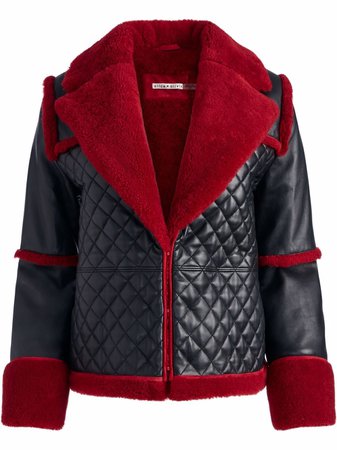 Alice+Olivia Luisana quilted leather jacket - FARFETCH