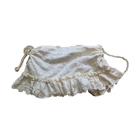 marciano cream colored ruffle skirt