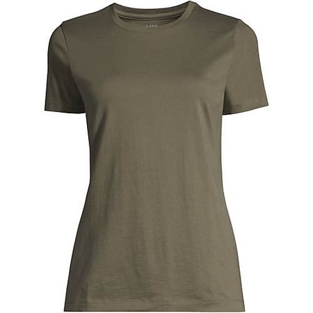 Women's Relaxed Supima Cotton Short Sleeve Crewneck T-Shirt | Lands' End