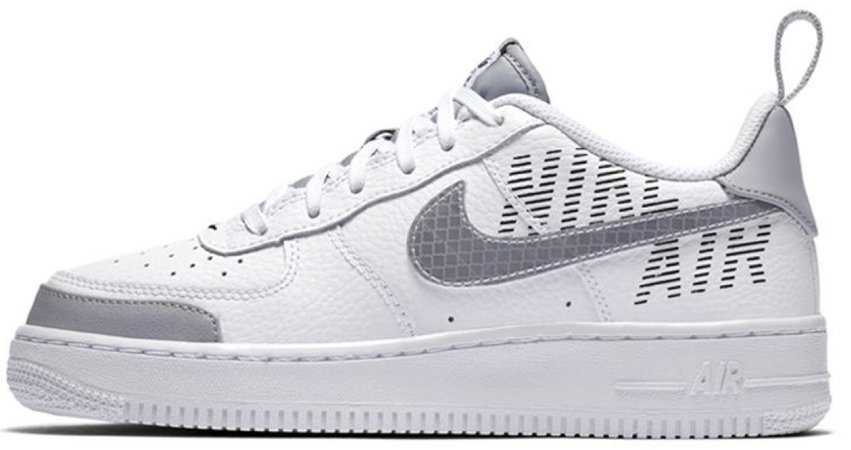 grey and white Air Force 1s