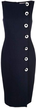off-centre button up dress