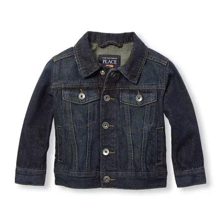 Toddler Boys Long Sleeve Snap Button-Front Denim Jacket