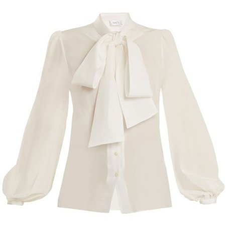 Racil Lady tie-neck silk-crepe blouse