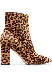 Gianvito Rossi | Levy 85 leopard-print calf hair ankle boots | NET-A-PORTER.COM