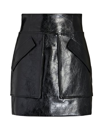 Aknvas Cherry Vegan Leather Mini Skirt | INTERMIX®