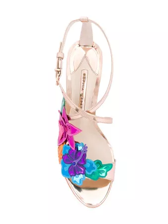 Sophia Webster floral metallic sandals £668 - Shop Online - Fast Global Shipping, Price