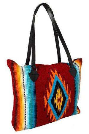 Serape bag serape tote saddle blanket travel bag southwest | Etsy