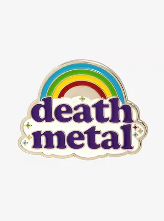 Death Metal Rainbow Enamel Pin
