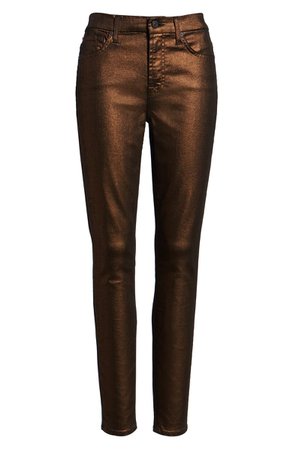 7 For All Mankind® Metallic Ankle Skinny Jeans | Nordstrom