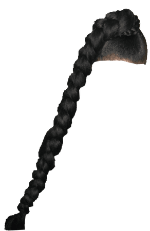 Jumbo Braid High Ponytail All Black (Dei5)