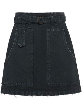 Prada A-line Denim Miniskirt - Farfetch