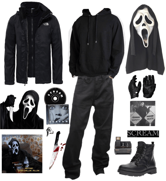 Halloween costume: Ghostface (scream) 💀👻       [No, please don’t kill me, Mr. Ghostface.  I wanna be in the sequel!]