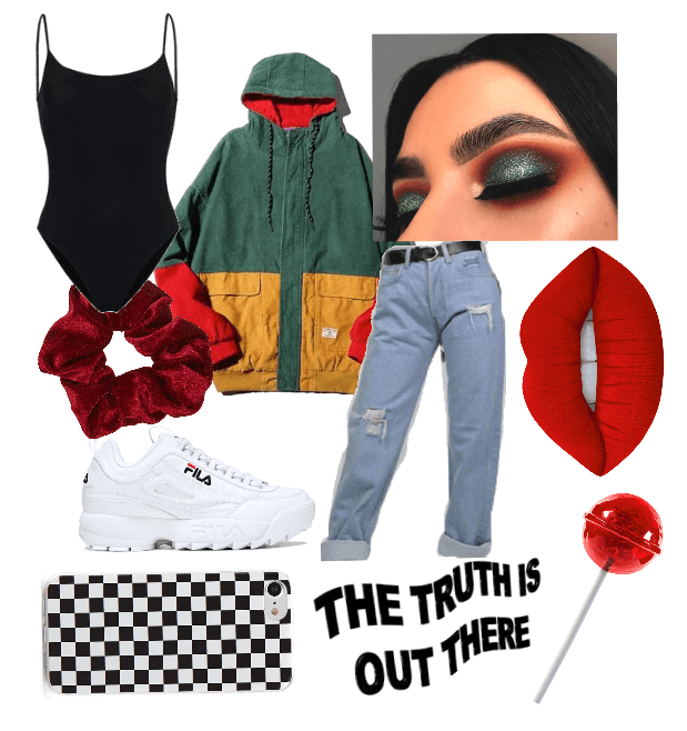 Red and Green Cute trendy outfit