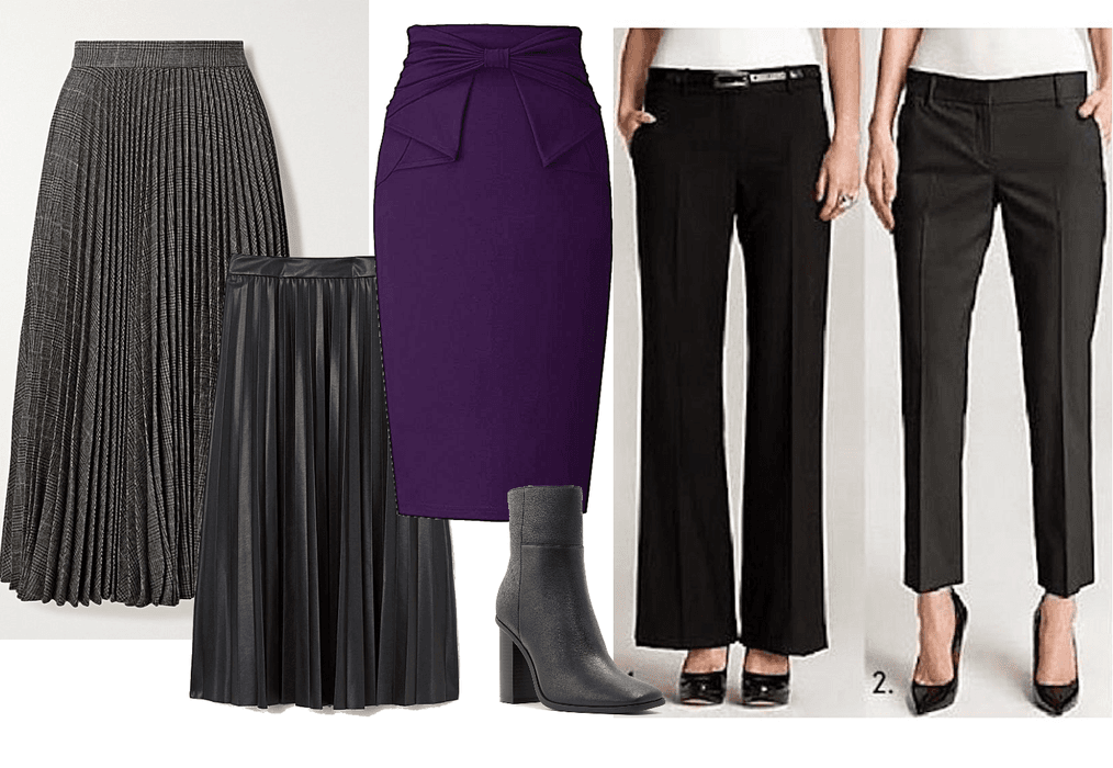 skirts  pants for pear shaped type