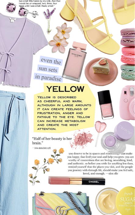 pastel with yellow