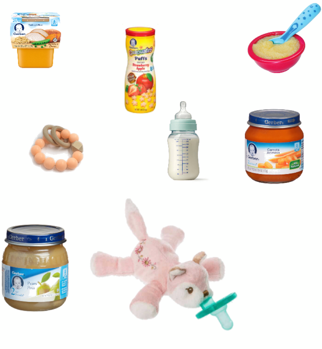 baby food bottle and pacifier