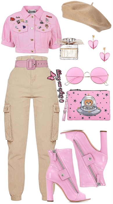 Pink and Beige Moschino