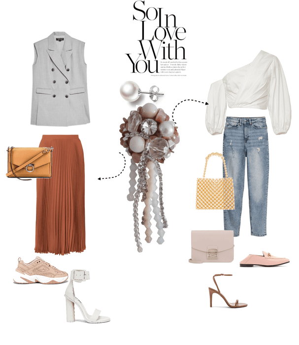 statement earrings outfit
