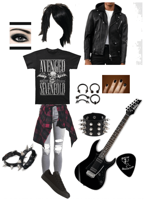 Emo gothic edgy teen outfit