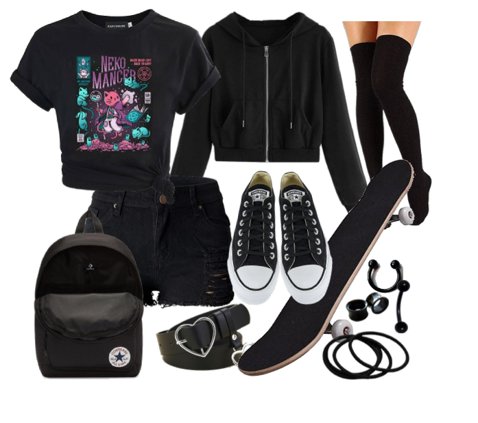 Skater girl winter outfits online