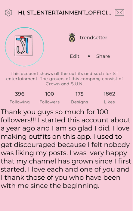 100 followers  appreciation post