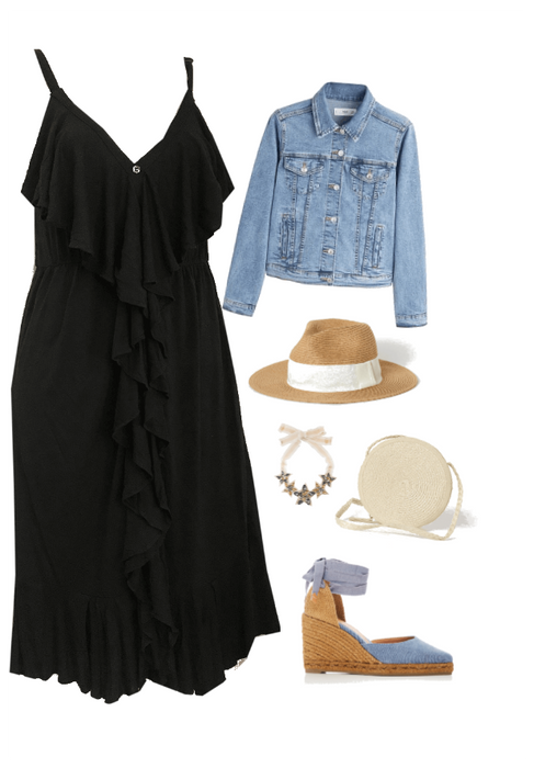 NY & CO BLACK JERSEY DRESS