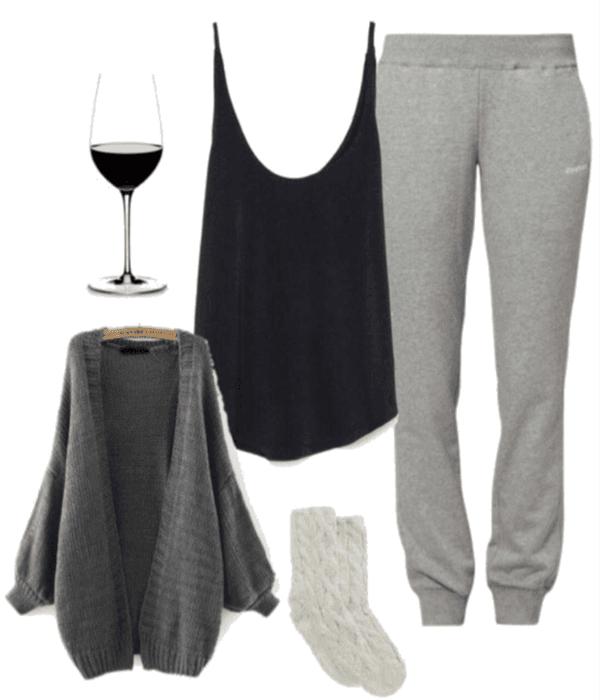 comfy movie night outfit idea