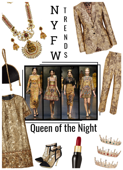 NYFW: Queen of the Night/Gold Brocade