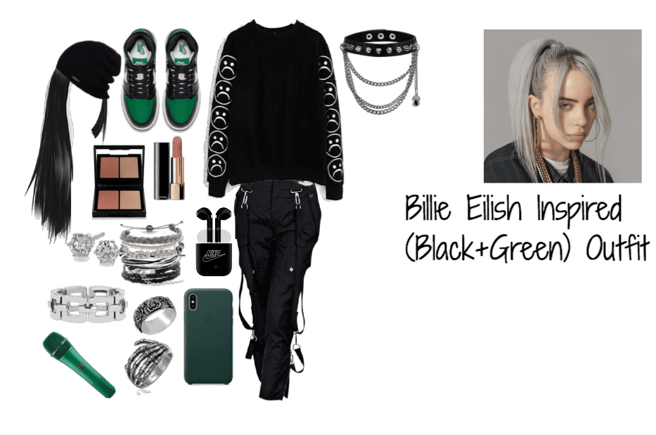 Billie Eilish (Green and Black) Inspired Outfit