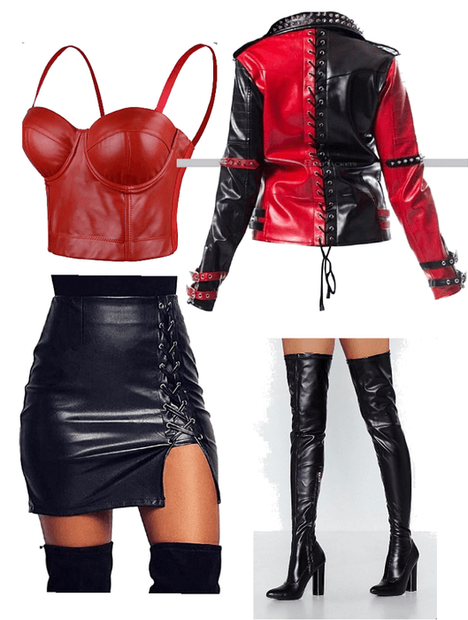 Black and Red Leather