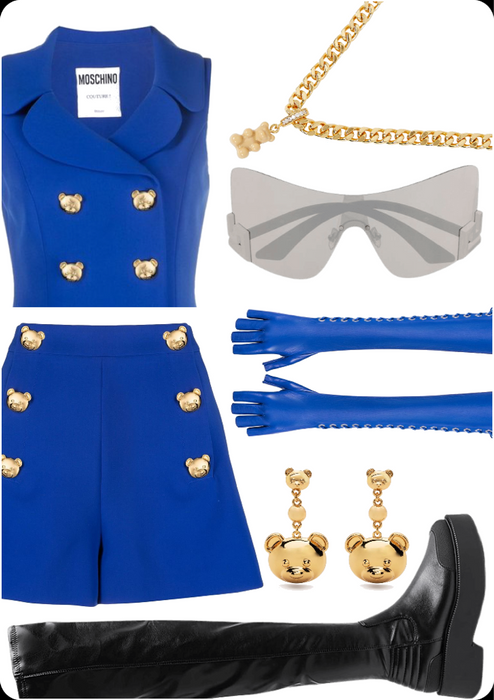 GOLD MOSCHINO BEAR K-POP OUTFIT