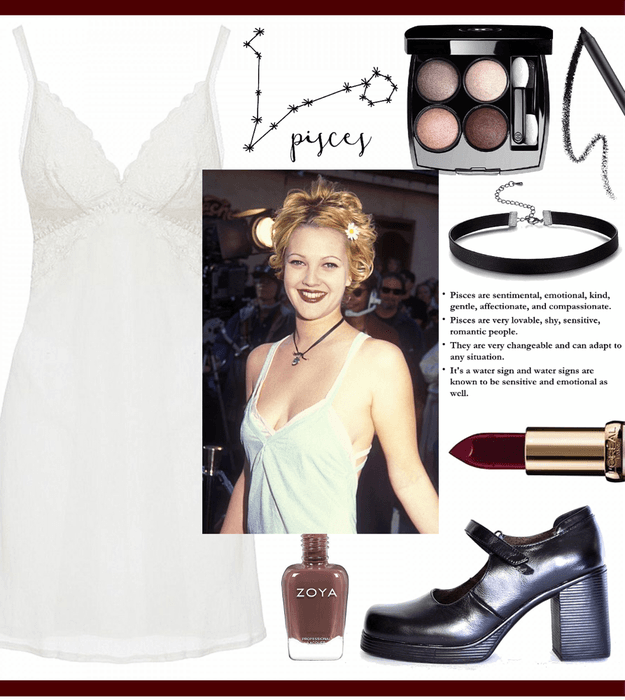 PISCES STYLE: Drew Barrymore’s Slip Dress Look
