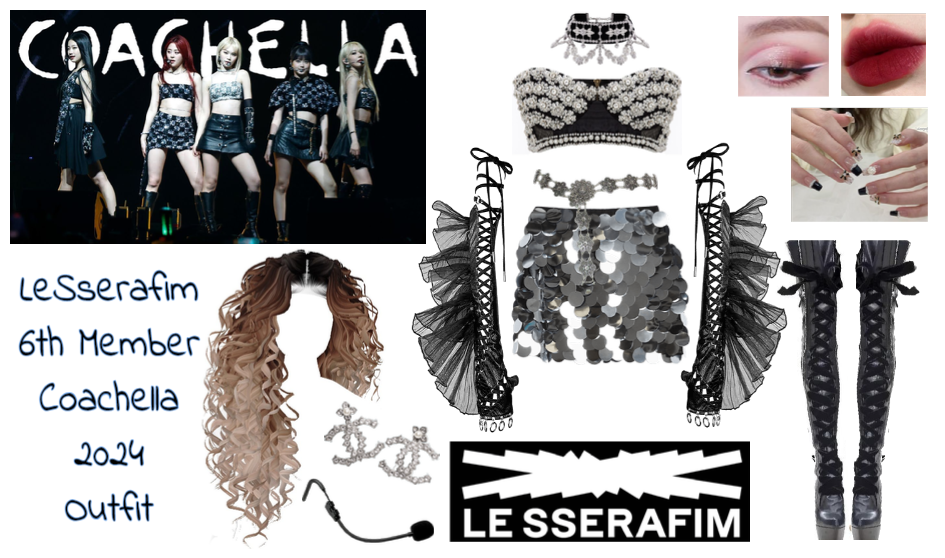 LeSserafim 6th Member - COACHELLA 2024 Outfit