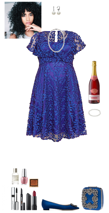 blue lace dress (Aoife)