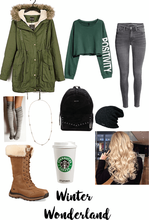 warm winter layers outfit