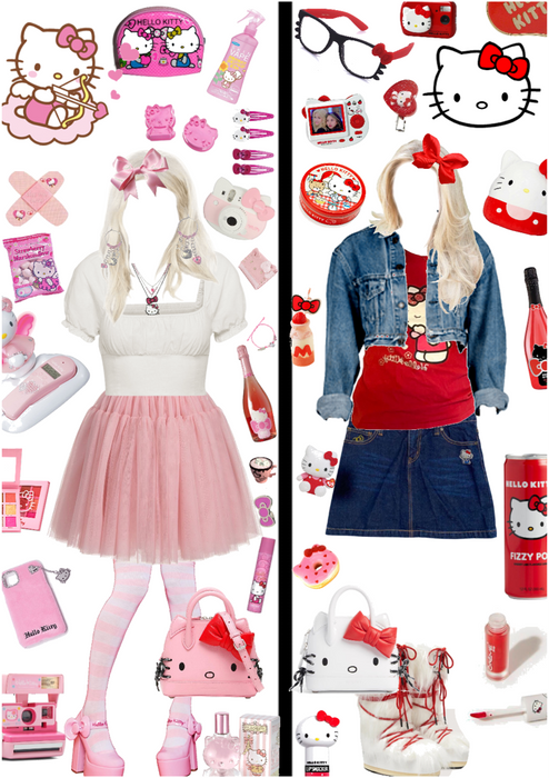 Hello Kitty ( Pink + Red )