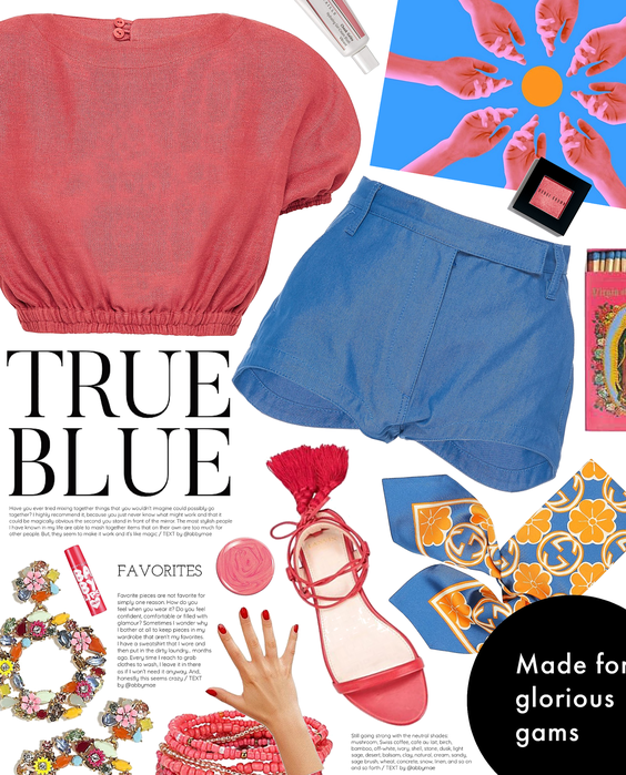 true blue sorbet | denim shorts style