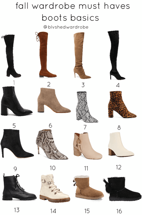 fall 2019 boots basics must haves