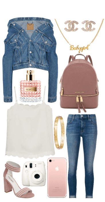 denim with a touch of pink