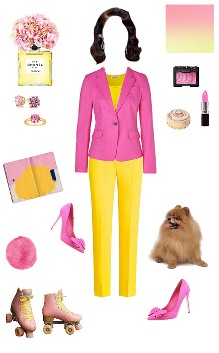 Hot Pink and Bright Yellow