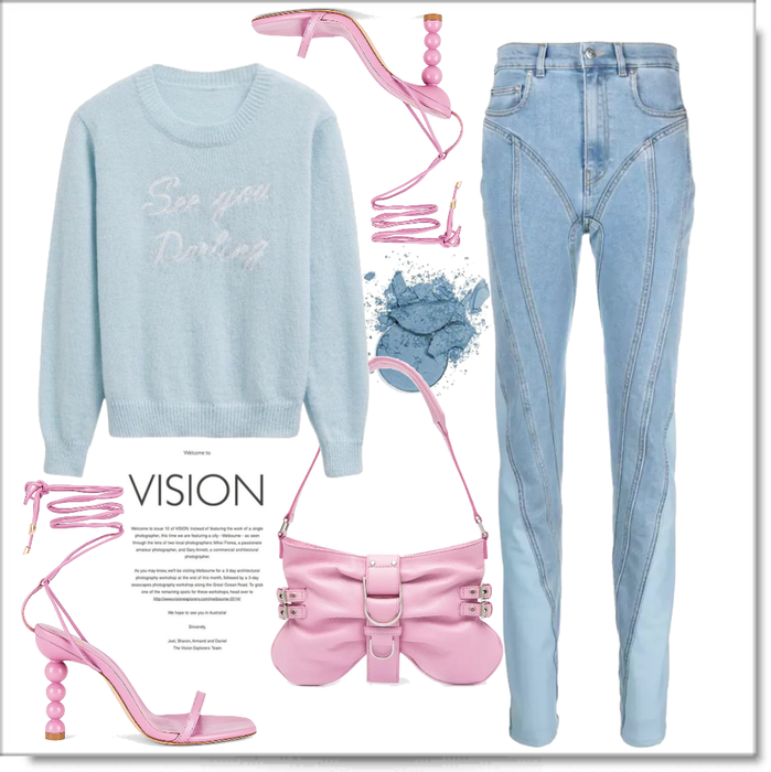 pastel pink and blue