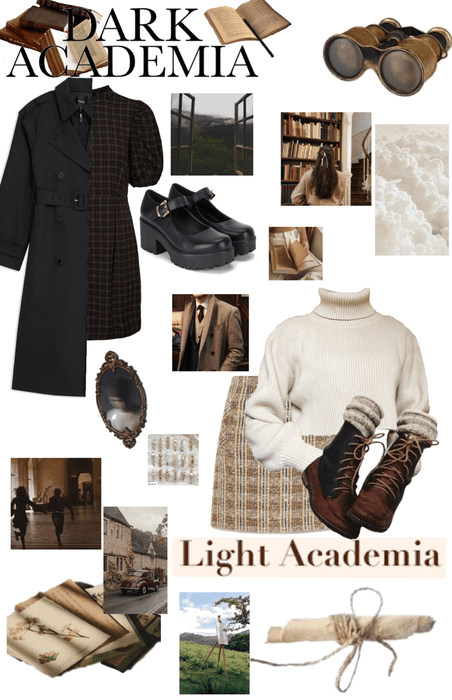 light and dark academia!