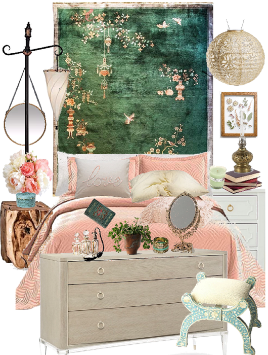 Jade & Blush Bedroom