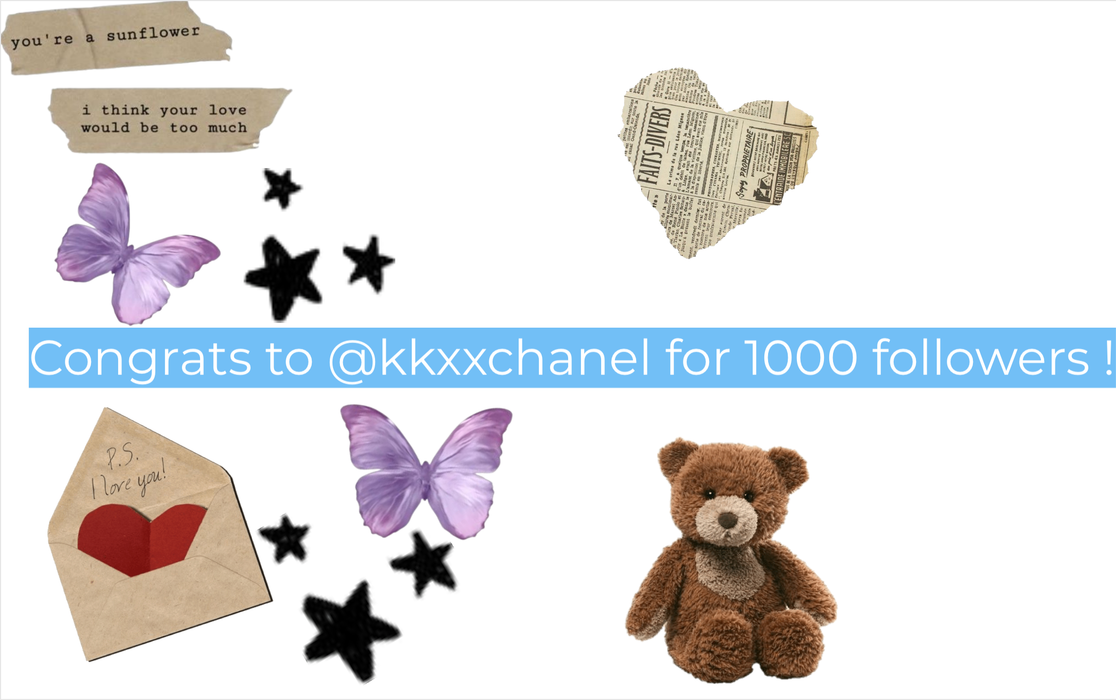 CONGRATS ON 1000 @kkxxchanel